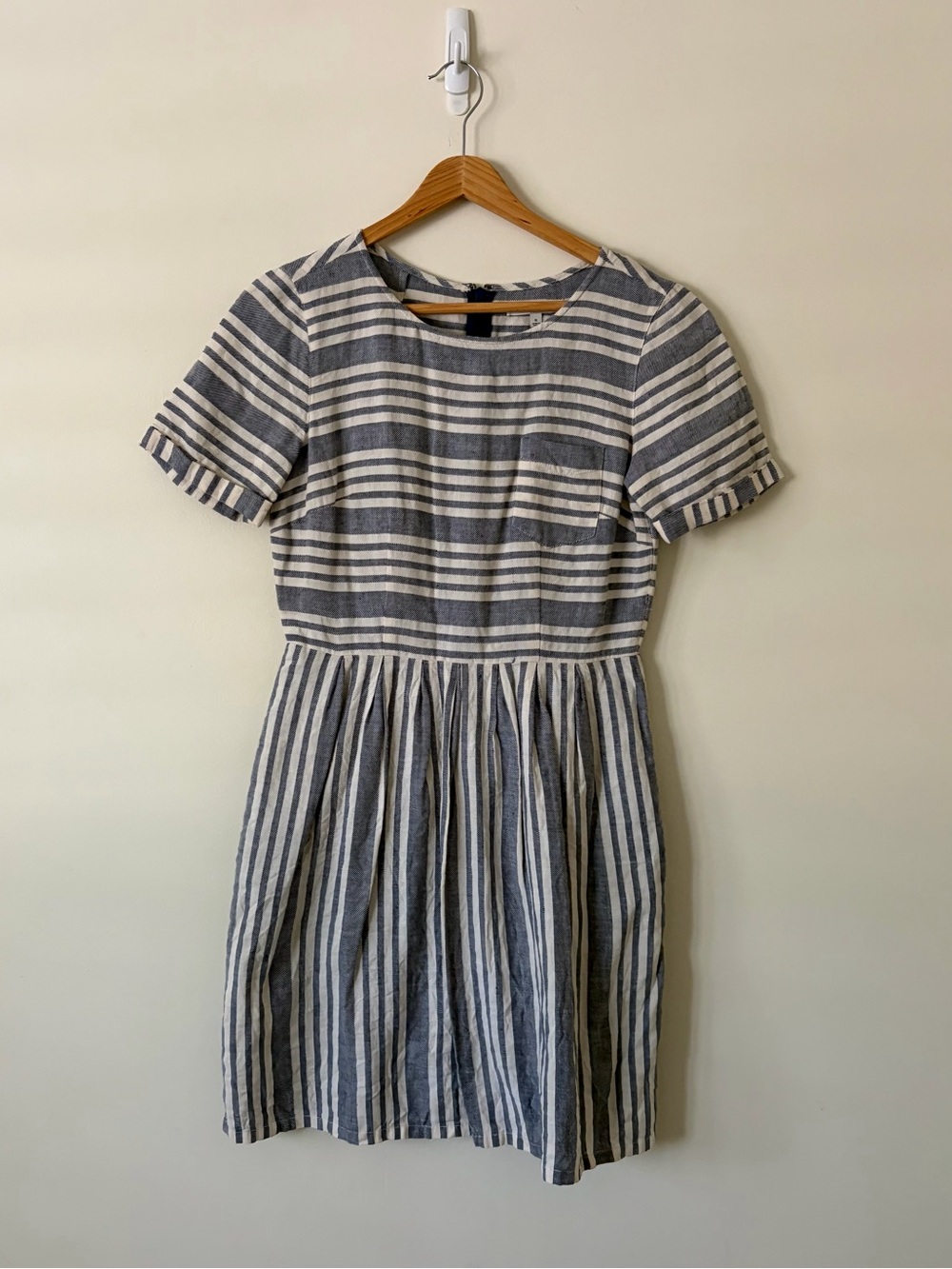 Madewell Songbird Striped Short Sleeve Mini Dress
